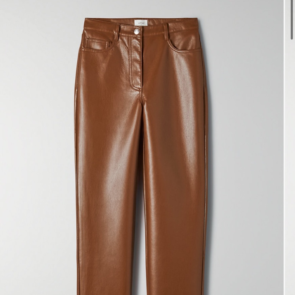 Aritzia melina pants cognac